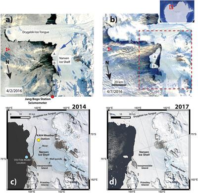 Hydroacoustic, Meteorologic and Seismic Observations of the 2016 Nansen Ice Shelf Calving Event and Iceberg Formation